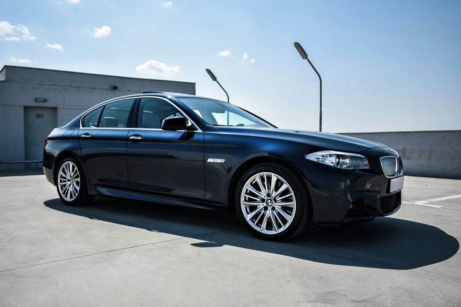 Black luxury sedan